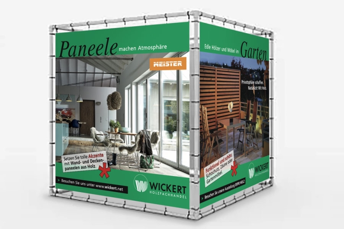 Display Würfel - gestaltet von finck [+] rau, grafikdesign in Karlsruhe
