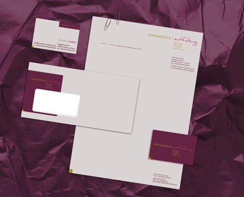 Geschäftsausstattung kompetenz | entfaltung